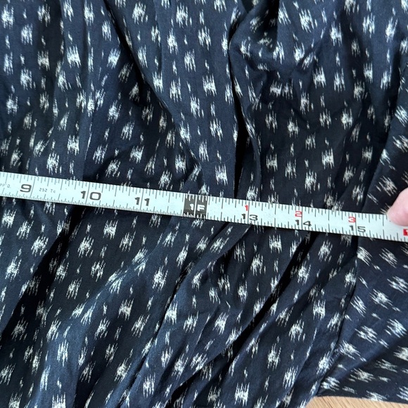 Rebecca Taylor Navy Blue Floral Long Sleeve x Material Smocked Waist Mini Dress - Picture 10 of 12